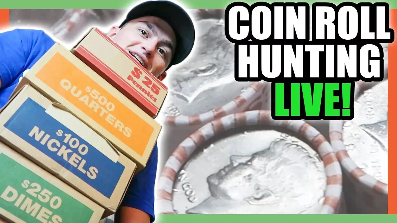 COIN HUNTING FOR SILVER HALF DOLLAR COINS WORTH MONEY!!