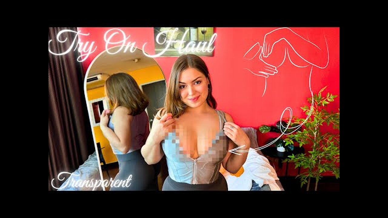 [4K] Iva Berg’s Transparent Try On Haul | Exploring Sleek Undo Tops