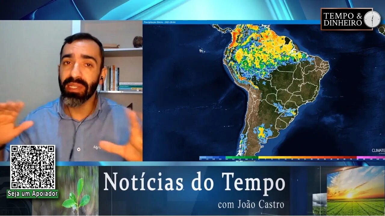 Próximos dias de muito calor e secura no Brasil Central, e chuvas com granizo no Sul do País