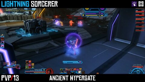 SWTOR PvP Lightning Sorcerer | Warzone Full Match | Level 75 | 1080p / 60fps. Ancient Hypergate