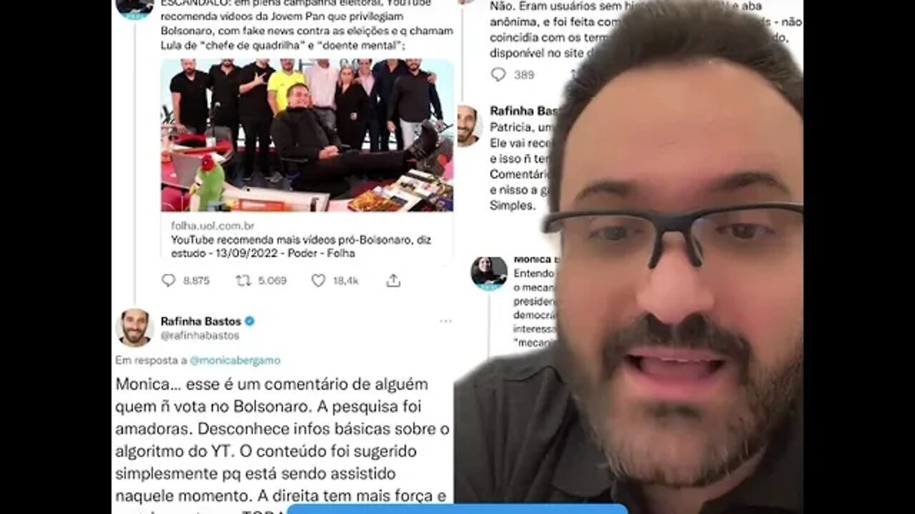 Rafinha Bastos impede que jornalistas Mônica Bergamo e Patricia Campos Mello propagem narrativas