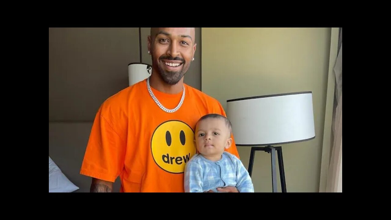 Hardik Pandya with his cute son Agastya❤️❤️❤️