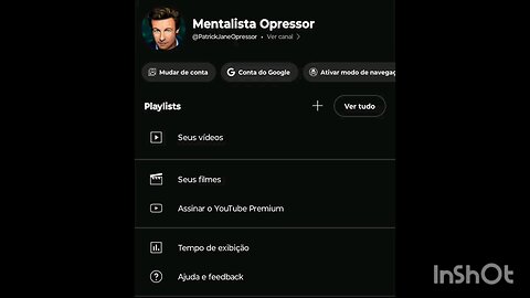 Abri um canal novo no YouTube (@PatrickJaneOpressor)