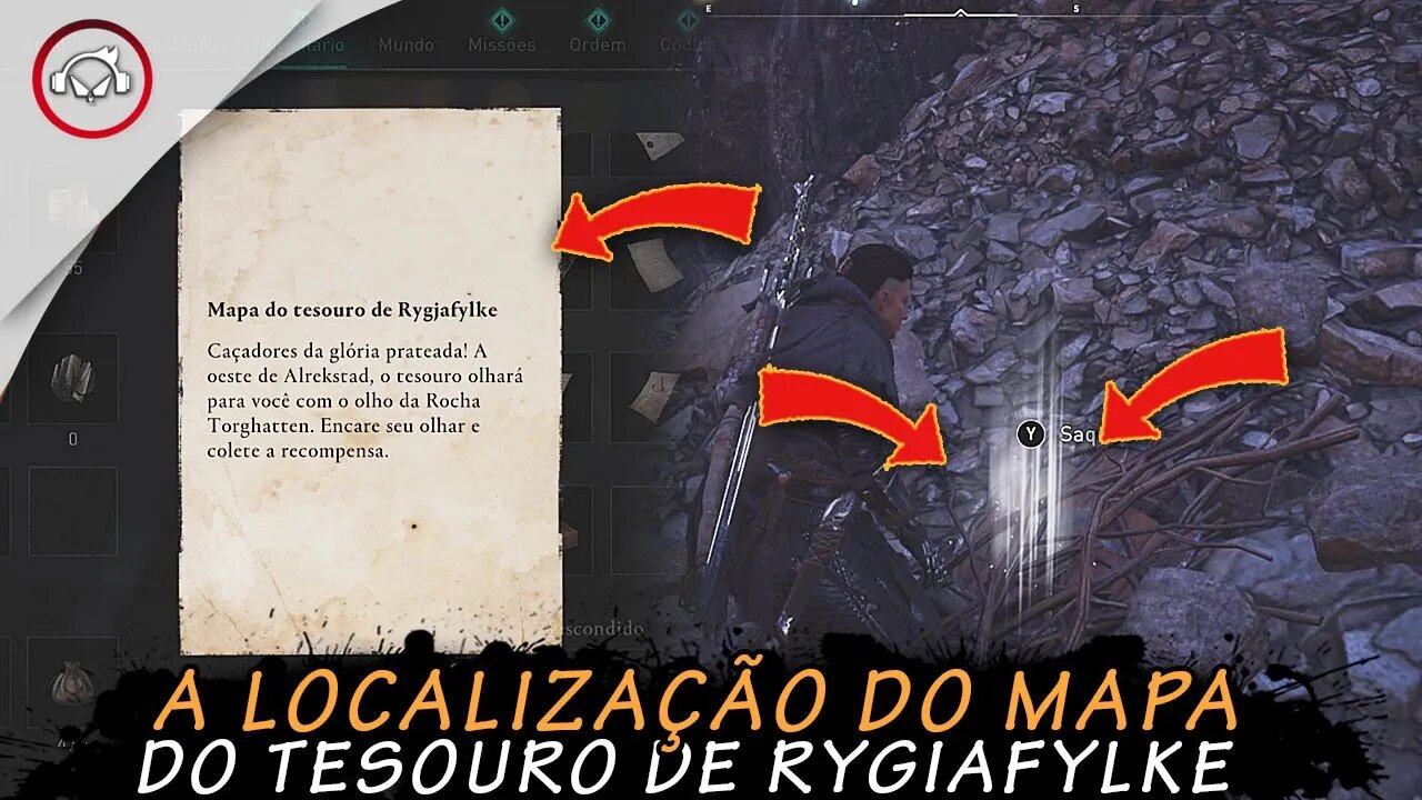 Assassin's creed valhalla, A Localização do mapa do tesouro de Rygiafylke | super dica PT-BR