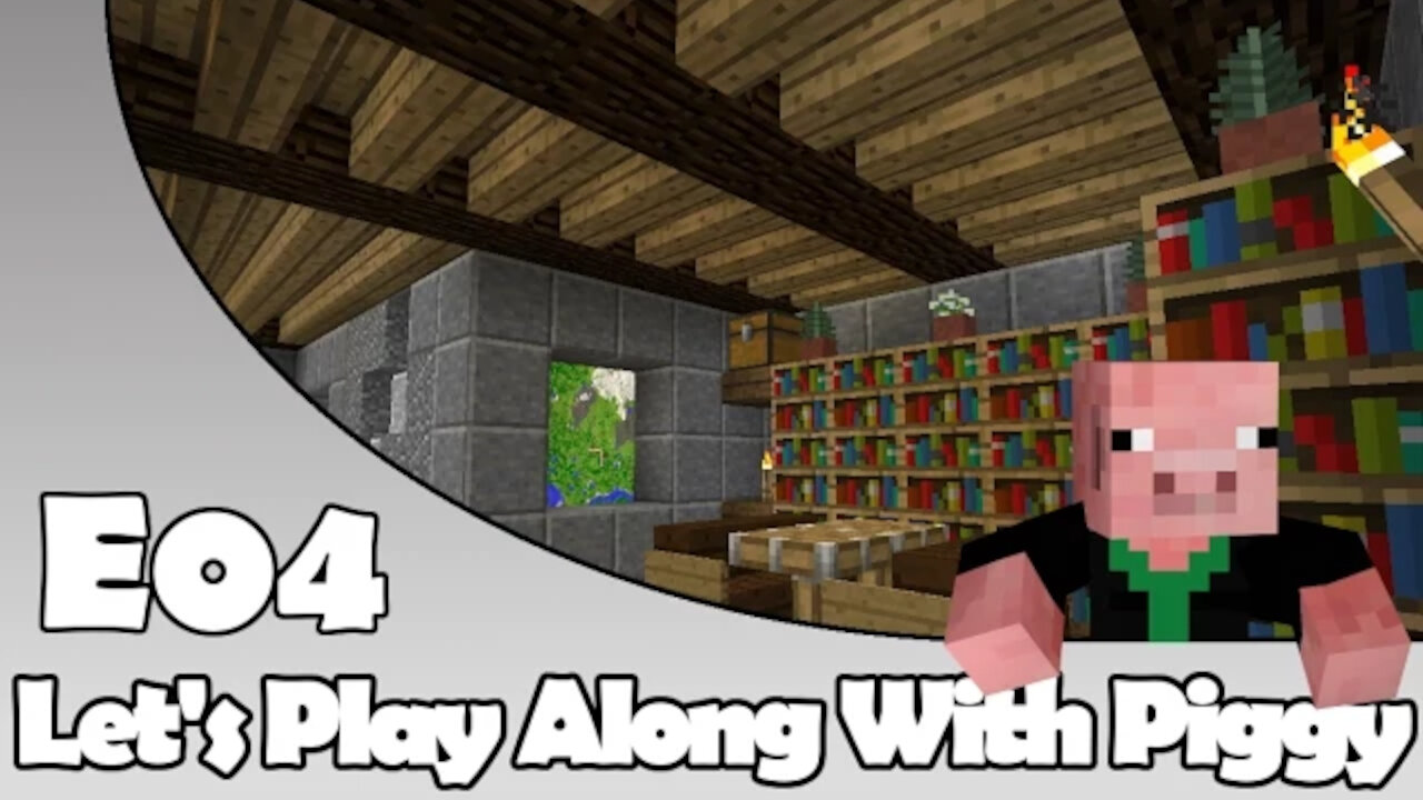 Minecraft - A River Runs To It - Let's Play Along With Piggy Episode 4