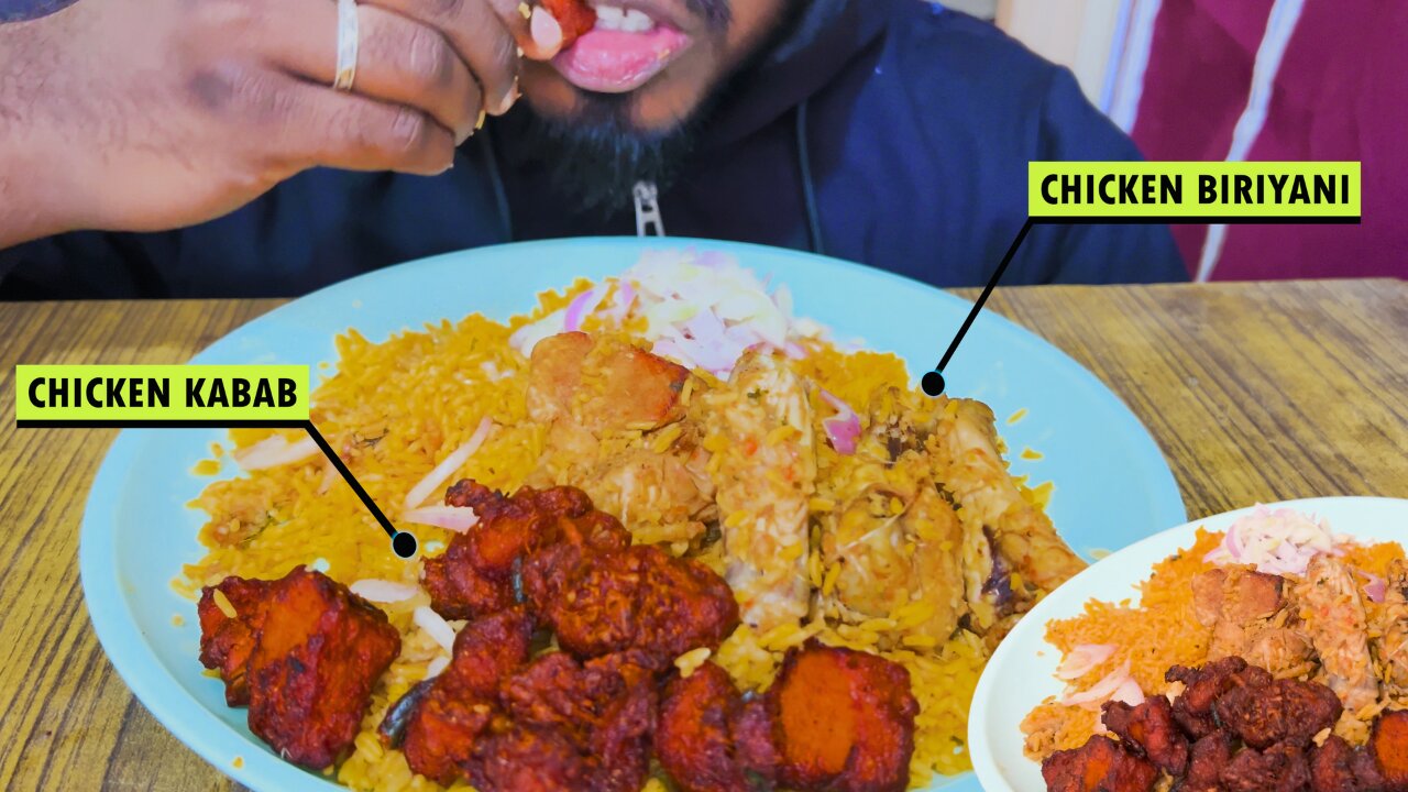 ASMR: EATING CHICKEN BIRIYANI | CHICKEN KABAB | ASMR Eating Mukbang