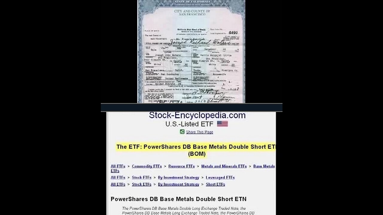 Your birth certificate is on the stock exchange