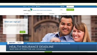 Health insurance deadline today for Jan. 1 coverage