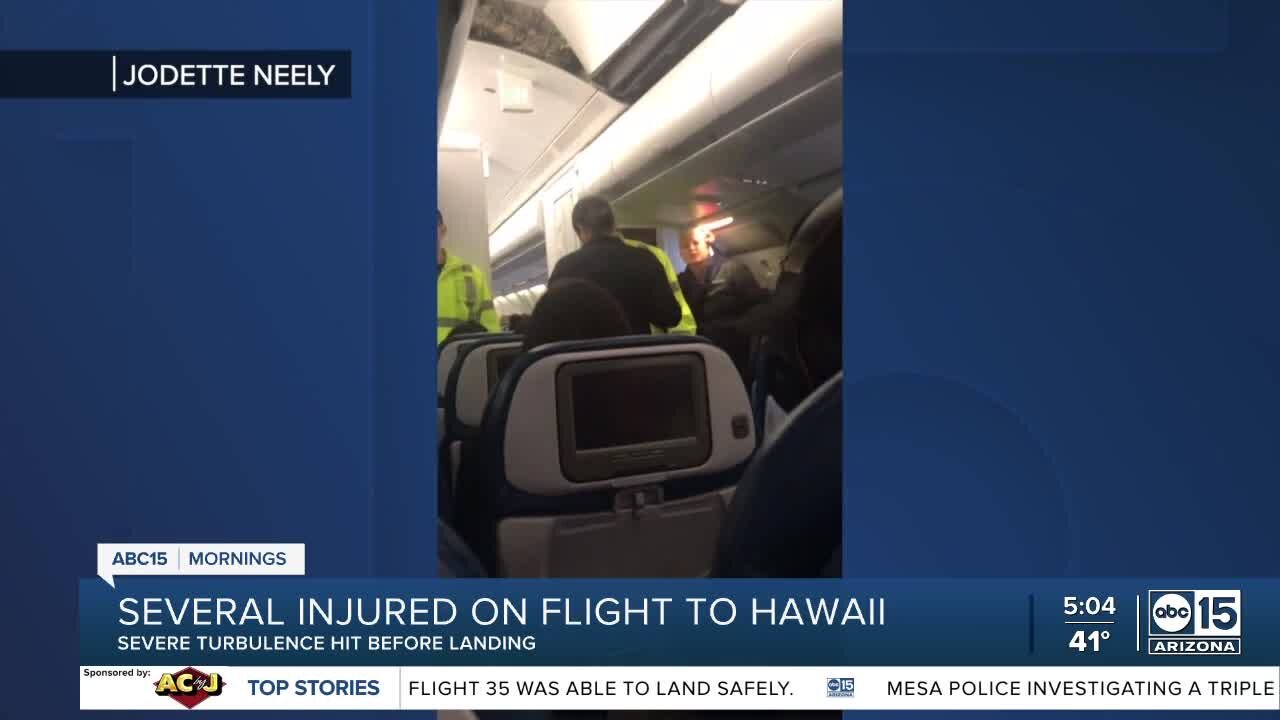 Several people hurt after flight from Phoenix to Hawaii hits severe turbulence