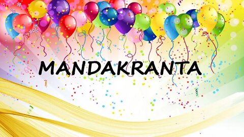 Happy Birthday to Mandakranta - Birthday Wish From Birthday Bash