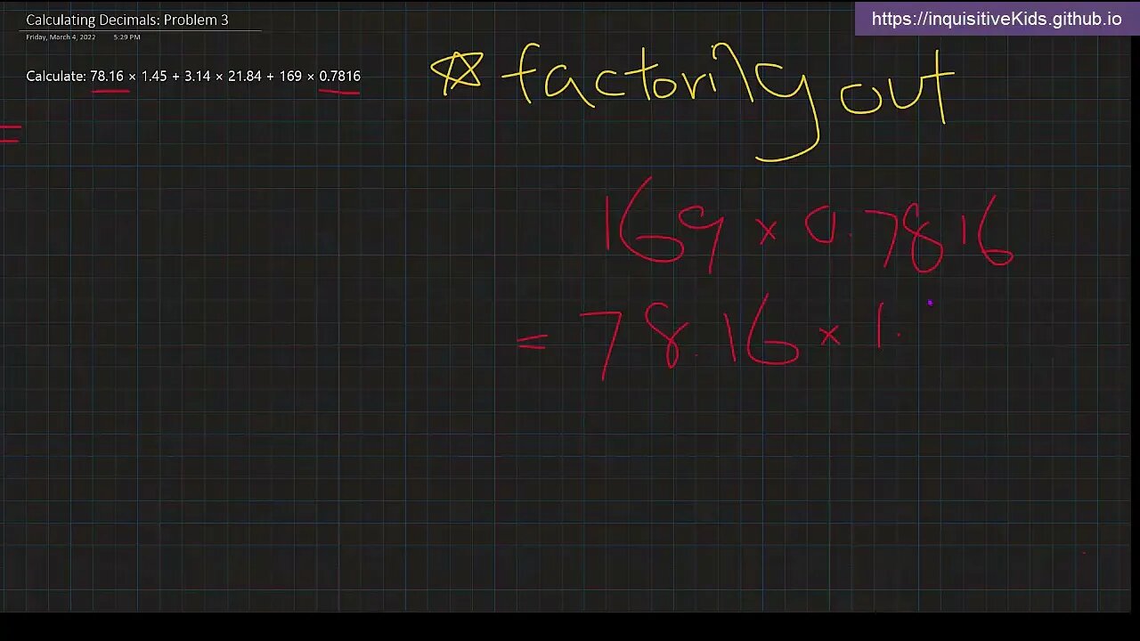 Calculating Decimals: Problem 3