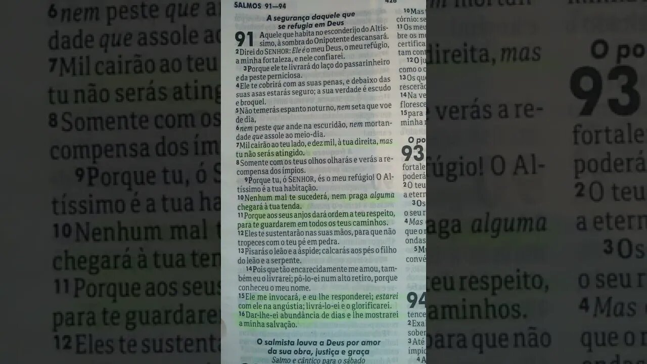 Oração Salmos 91.7 #shorts