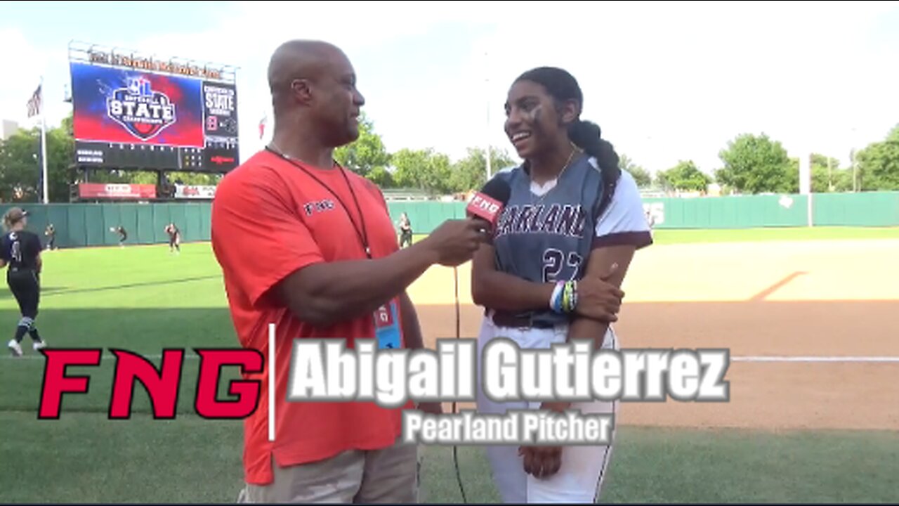 Pearland P Abigail Gutierrez after 3-2 Win Over San Benito to Adance to 6a State Final