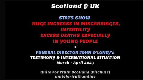 Scotland & UK - Stats showing huge increase in miscarriages, infertility excess death - 2022, 2023