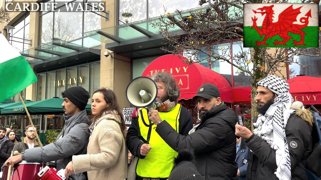 Pro-PS Protesters at the Central Library Cardiff☮️