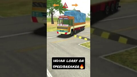 Indian Lorry On Speedbreaker🔥❤️😍 #shorts #truck #indianlorry #speedbreaker #indiantruckssimulator3d