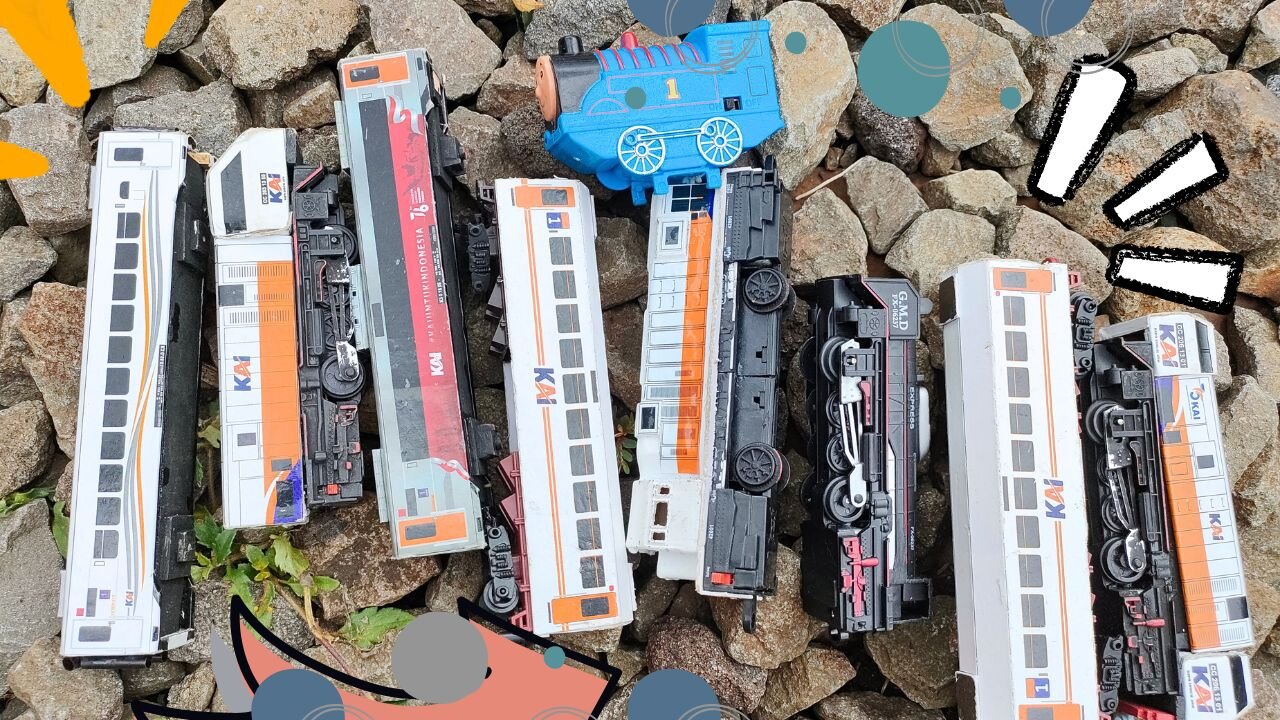 Found Lots of Toys Along the Railroad Tracks