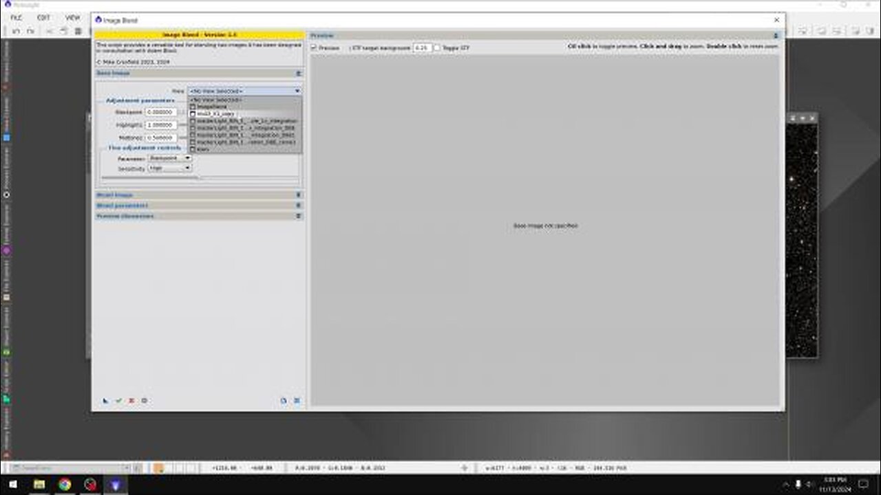 PixInsight Basics - Image Blend Script