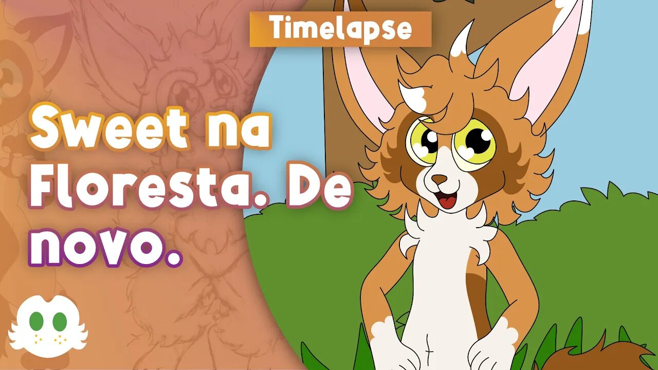 Refazendo um desenho de 2014: Sweet na Floresta [Timelapse]