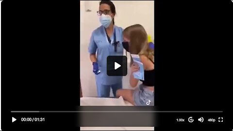 GIRL IN CRIES AS SHES INJECTED WITH COVID VACCINE AGAINST HER WILL! TORTURE! CHILD ABUSE!
