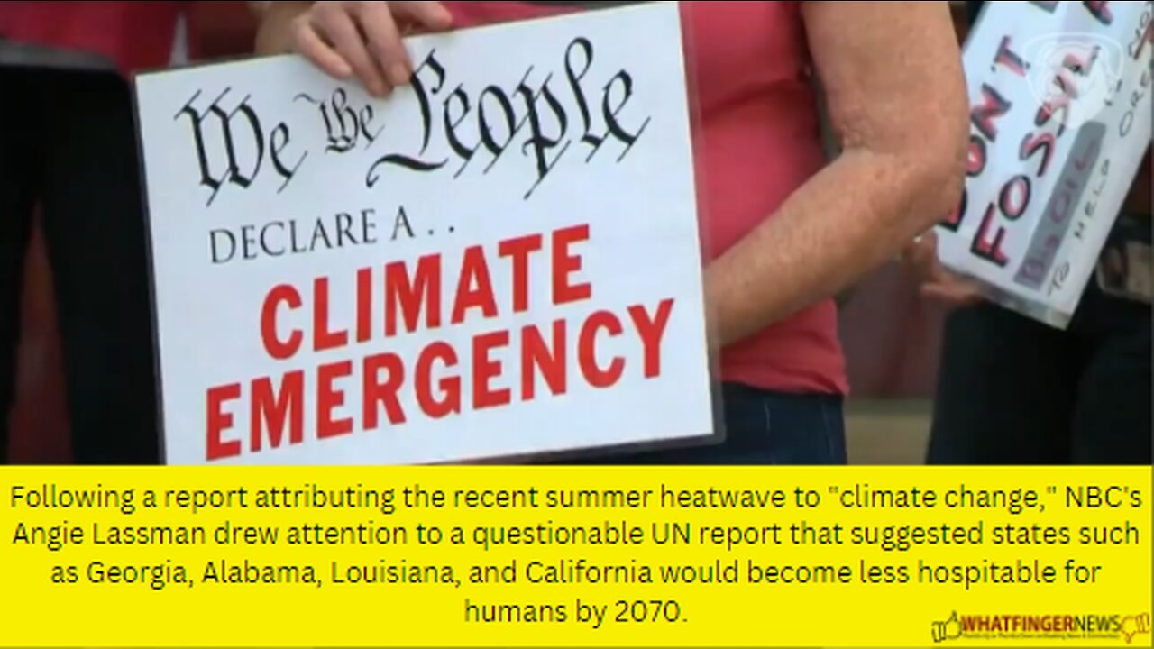 Following a report attributing the recent summer heatwave to "climate change,"