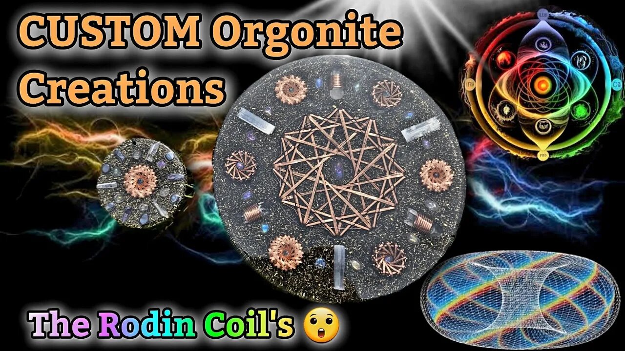 *POWERFUL* Orgonite Rodin Vortex Coil Charge Plate & Pendant- CUSTOM DESIGNED 😲⚛️✨️❄️