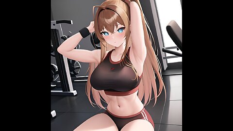 Front Squat 70kg / Workout daily / Gym / NFT / Anime Girl