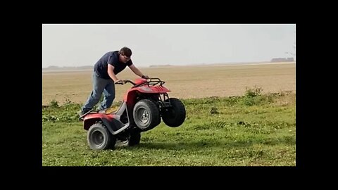 Tim doing a wheelie on a quad #shorts