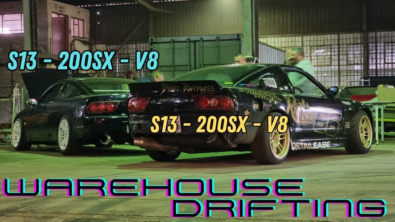 INSANE Drifting in a SMALL warehouse - Nissan s13 v8