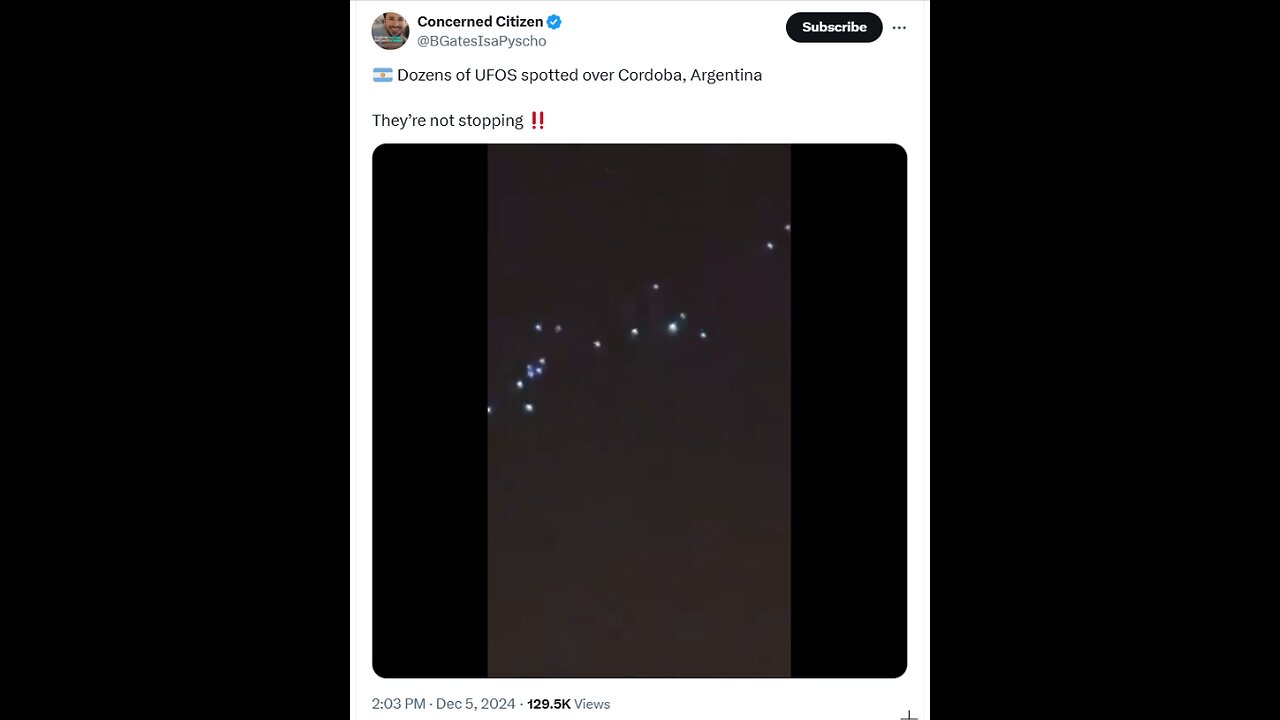 Dozens of UFOS spotted over Cordoba, Argentina They’re not stopping ‼️