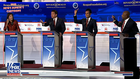 The GOP candidates, whose poll numbers combined, make half of Trump’s poll numbers, talk and yell over each other.