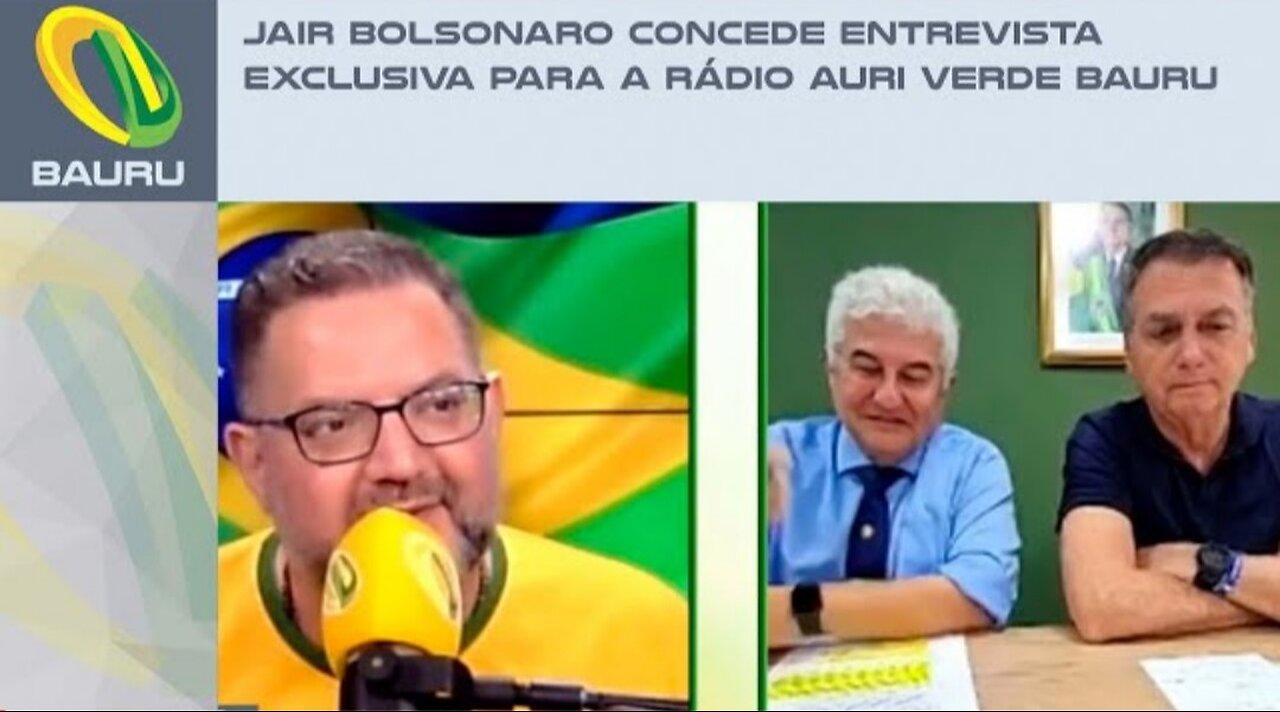 Jair Bolsonaro concede entrevista exclusiva para a Rádio Auri Verde Bauru