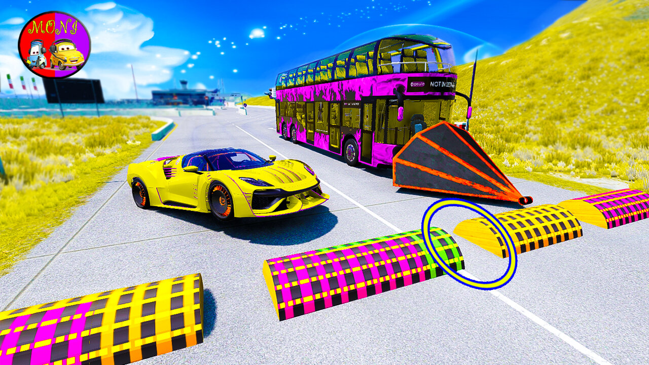 Cars vs Unfinished Speed Bump #17 BeamNG.Drive