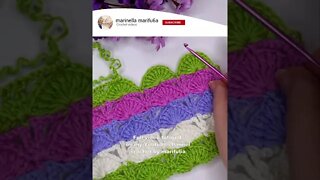 How to crochet peacock stitch simple short tutorial by marifu6a