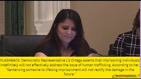 FLASHBACK: Democratic Representative Liz Ortega asserts that imprisoning individuals indefinitely