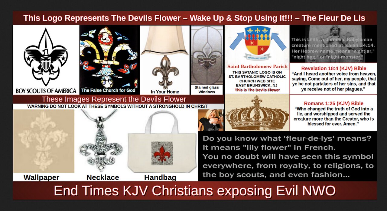 This Logo Represents The Devils Flower – Wake Up & Stop Using It!!! – The Fleur De Lis