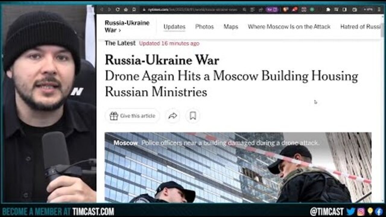 MOSCOW ROCKED BY DRONE ATTACKS AGAIN, CALLS FOR US MILITARY DRAFT HAVE BEGUN AS BIDEN PUSHES WW3