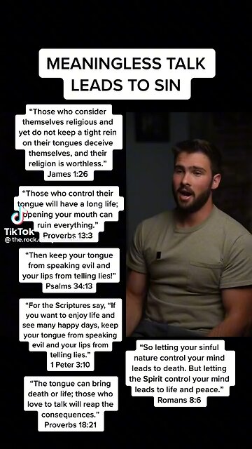 Meaningless talk leads to sin…