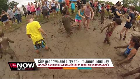 Kids get down and dirty at 30th annual Mud Day