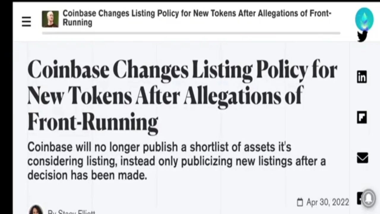 Cashing in on the Crypto craze: Coinbase Changes Listing Policy #cryptomash #cryptonews #coinbase