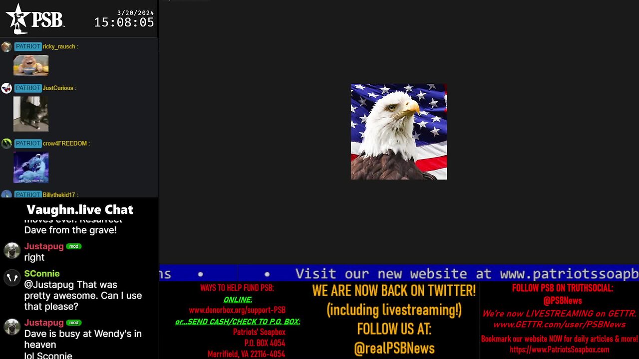 2024-03-20 15:00 EDT - The PATRIOTski Tavern: