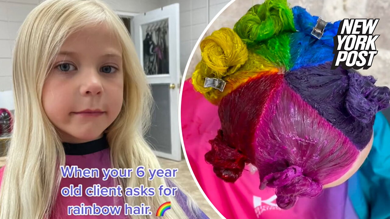 I'm trolled for dying a six-year-old's hair rainbow colors