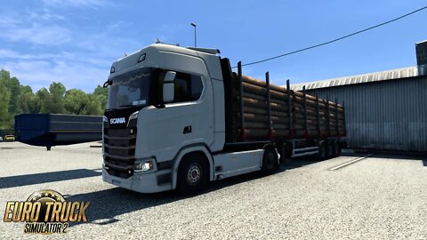 ETS2 Gameplay | Scania 650 S | Frankfurt am Main to Erfurt | Logs 22t