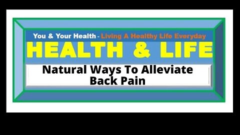 NATURAL WAYS TO ALLEVIATE BACK PAIN