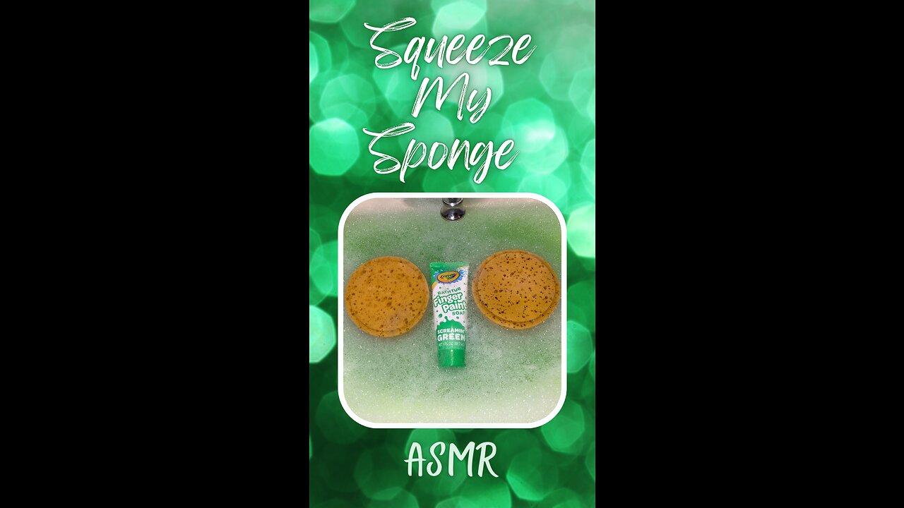 Gorgeous Green Settled Suds Water Rinse Sponge Squeezing ASMR #SqueezeMySponge Part 2