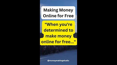 Be determined to make money online