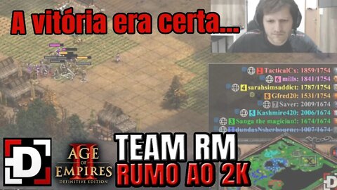 A vitória era certa... mas alguém tinha que tiltar... RUMO AO 2k de time no Age of Empires 2