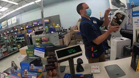 Masked bandit at Ohio Walmart nearly gets one over on me.