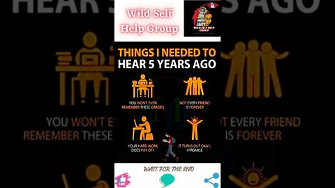 🔥Things you need to know 5 years ago🔥#shorts🔥#wildselfhelpgroup🔥29 August 2022🔥