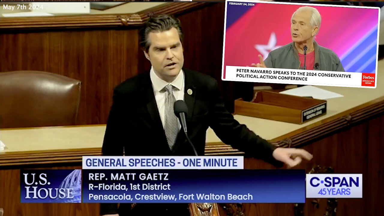 Peter Navarro | "I've Been Trying for Five Weeks to Try to Interview Mr. Navarro And I Was Informed Directly That the Request Would Be Denied." - Congressman Matt Gaetz + Support Navarro At GiveSendGo.com/Navarro